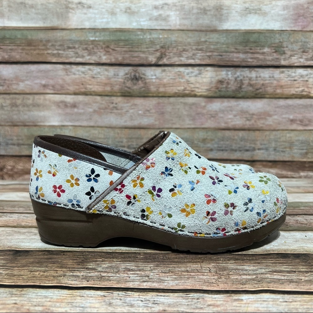 Sanita Multi Color Floral Nursing Clogs - Picture 3 of 9
